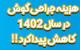 هزینه جراحی گوش در سال 1402 کاهش یافت !!
